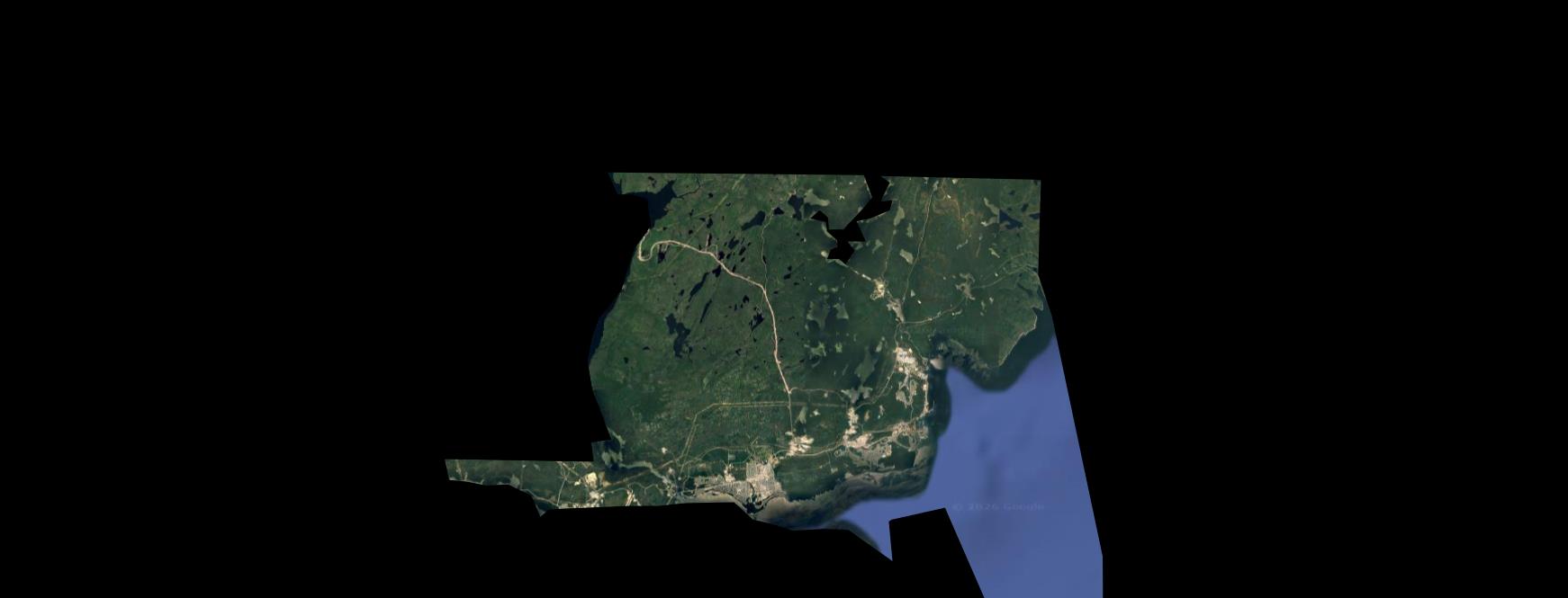 Carte de localisation régionale de Baie-Comeau indiquant le secteur du projet